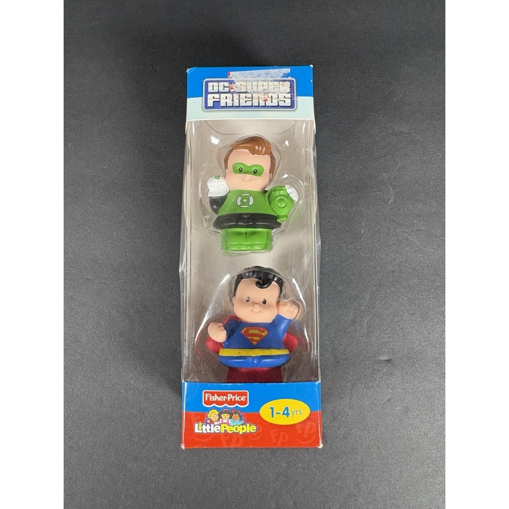 Fisher Price Little People DC Super Friends Superman Green Lantern NIB